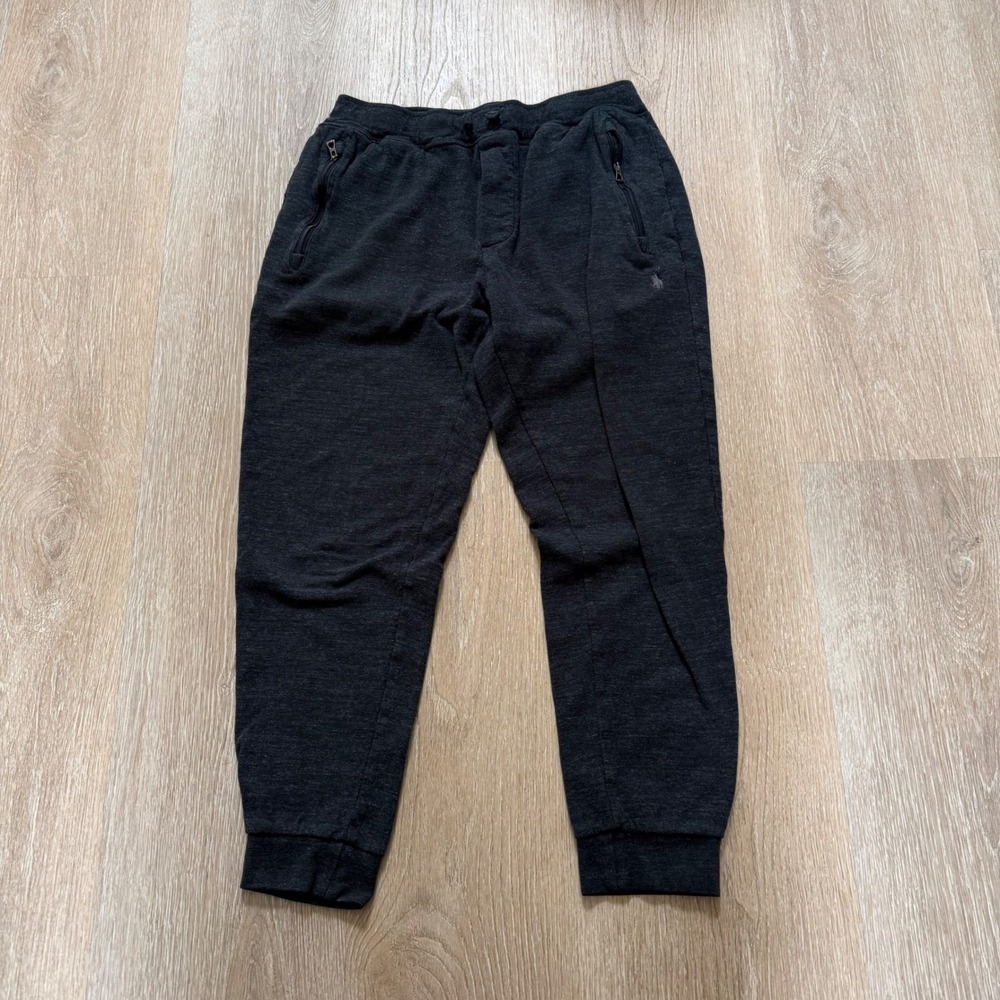 Polo Ralph Lauren Luxury Jersey Jogger Fleece Sweatpants Mens S Charcoal Gray